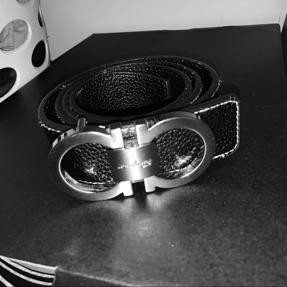 ferragamo belt silver buckle